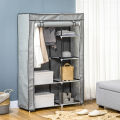 Storage Wardrobe Foldable and Movable Cloth/Fabric Wardrobe with Zip Up Collapsible Cupboard. 