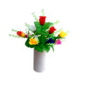 Pack of 2 Artificial Multicolor Rose Kali Flowers Bunch-12 Multicolor Rose Kali Head Artificial Flowers. 