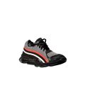 Red And White Line Sneaker Shoes For Men. 