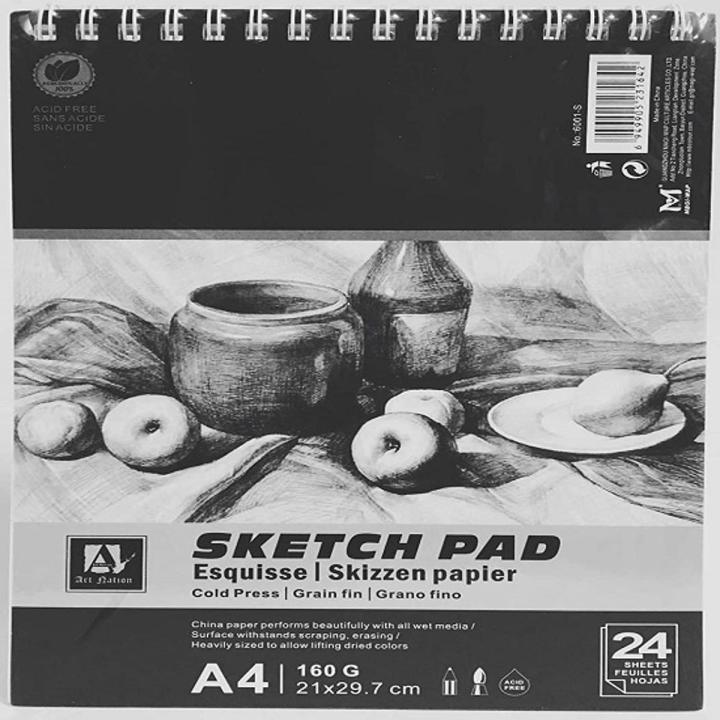 art nation drawing sketch book size A4 sheet 24 artist quality cold press
