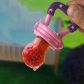 Baby Fruit Pacifier Food Feeder - BPA-Free Silicone Baby Feeder & Fresh Food Feeder, Teething Toy for Infants, Safe Fruit Feeder with Easy Grasp Handle for Choking Prevention - Essential Newborn Accessories. 