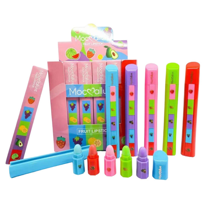 5 Color Lip Balm Fruit Flavor - Lip Balm Set Pure Natural Lip Moisturizing Nourishment Repair Lip Balm For Girls