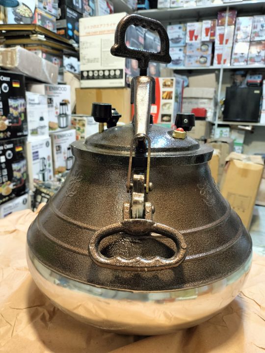 Afghani Elegant Brown Cast Iron Pressure Cooker 5/8/10L/12L/15L/20L/30L with Safety Valve