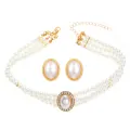 Three-Layer Pearl Necklace for Women, Niche Style, Elegant Bridal Dress Chain Necklace, Fashion Jewelry. 