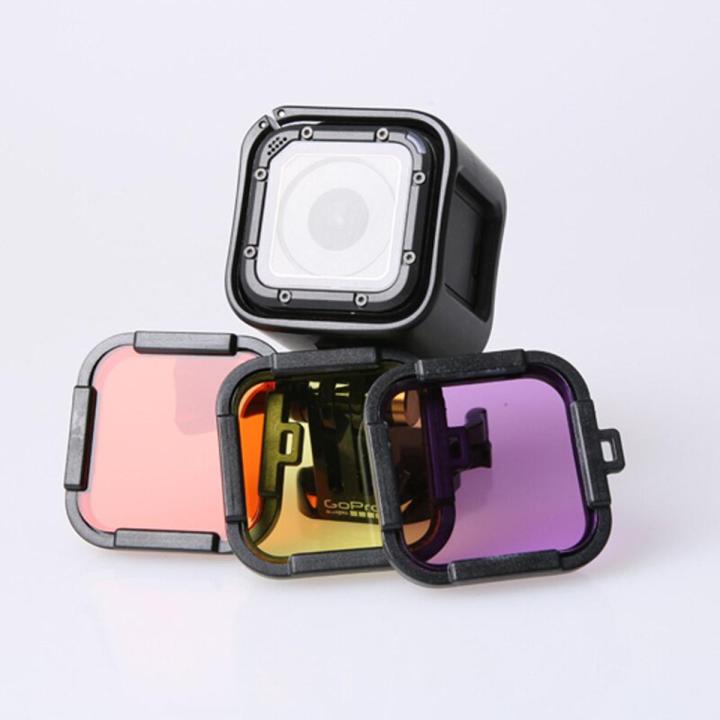 【3C VictoryEagle Store】Go pro Hero 5/ Session Lens Filter  yellow red purple UV Diving Filter for Gopro Hero 5s action Accessories