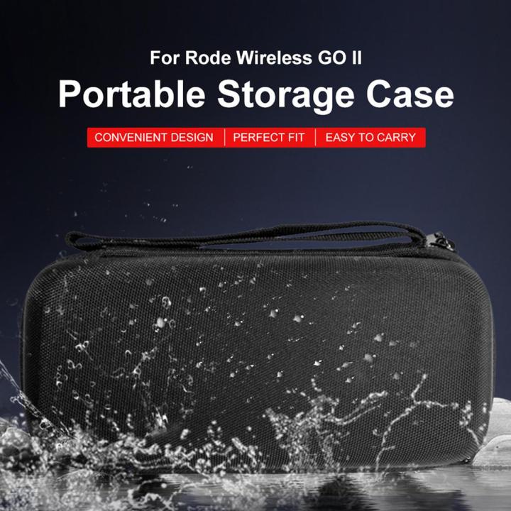 KOKKO Microphone Case Storage Bag Portable Shockproof Travel Organizer Compatible For Rode Wireless Go Ii Wireless Microphone