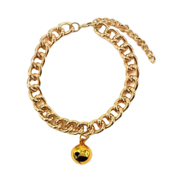 Cats Neck Golden Chain With Bell