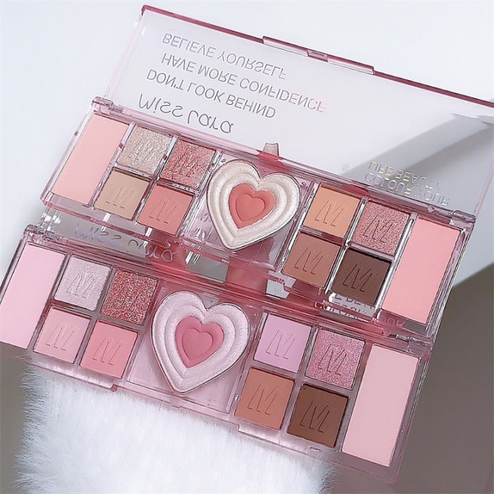 Miss Lara Heart Shape 12 Color Eyeshadow Makeup Palette,