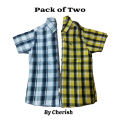 Cherish-Boys cotton Check Shirt Half Sleeves in amazing colors- cool and casual export quality beautiful t-shirt soft cotton party wear shirt for men. 