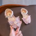 Oyamerbaby 21-35 Size Girls Korean Style Bow Sequin Dance Performance Princess Sandals. 