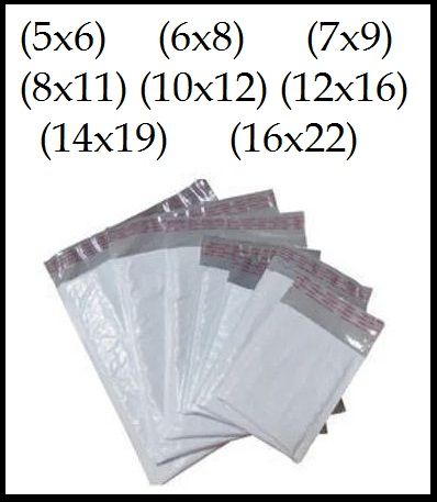500 Pieces With Shipping Lable Pocket  5x6, 6x9, 7x9, 8x11, 10x12, 12x16, 14x19, 16x22 E Commerce Courier Flyer Water Proof Thick Quality Perfect Adhesive Tape TCS Leopard Call Courier Plane White Flyer