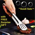 Quality Stainless Steel Cooking Tong with Unique Head Grabs.. 