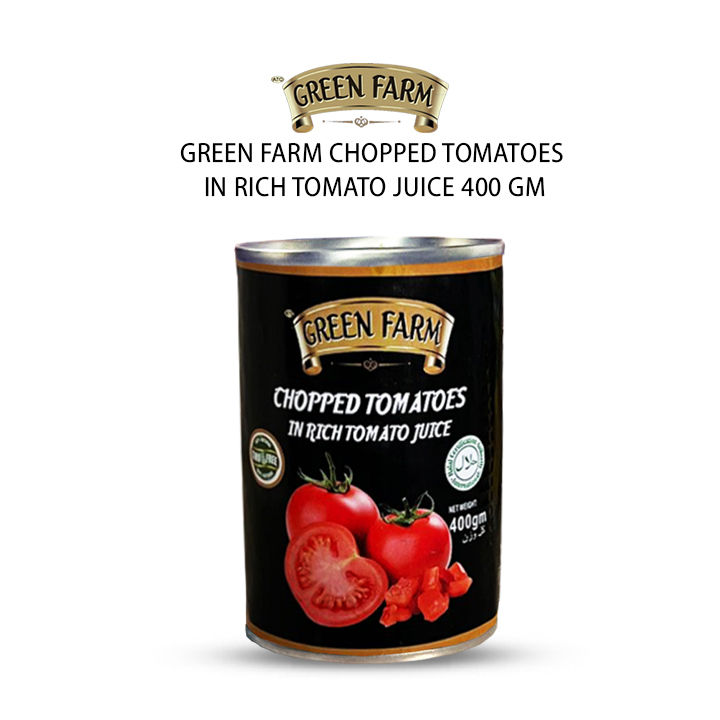 Green Farm Chopped Tomatoes , Chopped Tomatoes , Green Farm Chopped Tomato In Rich Tomato Juice 400gm , Chopped Tomato Tin 400gm , Green Farm Chooped Canened 400gm