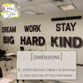 Dream Big, Work Hard, Stay Kind, Classroom, University, Classroom Decor, Homeschool, School, Wall Decal, Wall Sticker, Wall Decor, Quotes. 