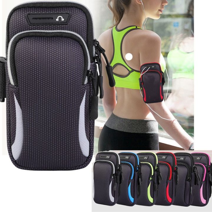 Sports Running Armband Bag Gym Phone Case Arm Bag With Headphone hole For All phones under 6.5 inches iPhone Android