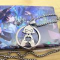 Genshin Impact Fatui Harbingers Totem Theme Doctor Dottore Cosplay Titanium Steel Necklace Pendant Choker 60cm Chain Accessories. 