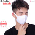 White Face Mask Washable Reusable Cotton 3D Face Mask For Adults. 