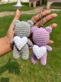 lovely runner couple crochet keychains. 