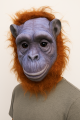 Monkey / Orangutan 3D Face Mask with Small Hair – Premium Foam Fabric Animal Mask for Halloween, Cosplay & Costume Parties. 