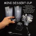 Pack of 50 Dessert Cups with Spoons, 60Ml Dessert Bowls Set, DIY Plastic Dessert Cups, Reusable Trapezoid Cups Set. 