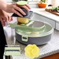 9-in-1 Vegetable Chopper-9 Blades chopper vegetable cutter-Kitchen-Veggie Chopper-Pro Food Chopper, Onion Chopper-Slicer Dicer Cutter. 