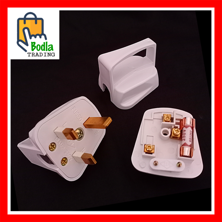 13A%20Flat%203%20Pin%20Male%20Power%20Cord%20Plug%20with%20Fuse%20Protection%20High%20Quality%20-%20Image%202