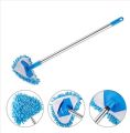 Microfiber Telescopic Triangle Mop, 180 Degree Rotatable Adjustable, Extendable Triangle Cleaning Mop Multifunction Triangular Mop Duster for Home Bathroom Floor Wall. 