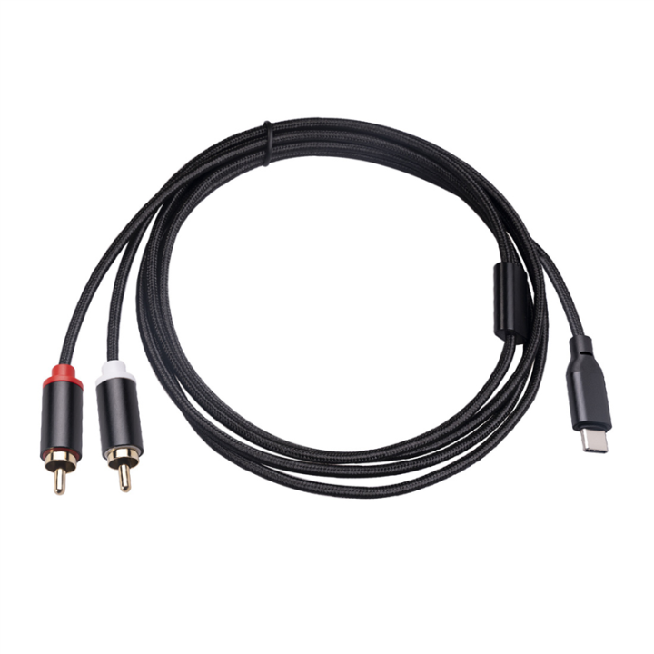 USB C to RCA Audio Cable Type-C to 2 RCA Cable 2RCA Jack Type C RCA Audio Cord for Phone Speaker Home Theater TV, 1M