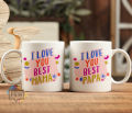 Custom Made Best Gift For Dad I Love You Best Papa And Mama Mug Set Gift For Father Day And Mother Day Pack Of 2 Mugs. 