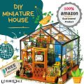 DIY Miniature Doll House Kit Robotimes Mini Size 3D Wooden Puzzle & Hobby Craft with LED Light Doll House For Girls & Boys Modern Dollhouse. 
