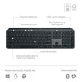 Logitech MX Keys S Wireless Illuminated Keyboard-Graphite. 