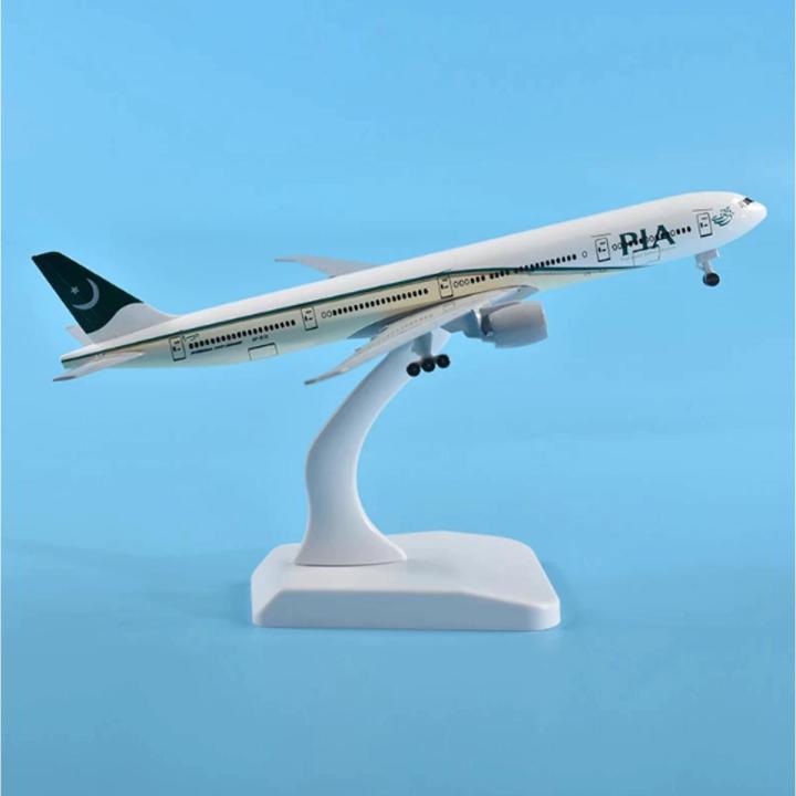 "PIA Boeing 777 Diecast Airplane Model 1:300 20cm (7.9 Inch) Pakistan International Airlines Metal Aircraft with Wheels | Premium Home & Office Decoration"
Write description  as well