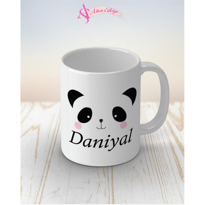 Daniyal name panda mug