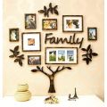 Family Tree Combination Photo Wall Family Tree with Light Wall Clock - Wooden Tree Frame/Wall Tree - Wall/Home Decoration/Decor - Family Tree Photo Frame - Artificial Tree Decoration - Home/Room Decoration Items. 