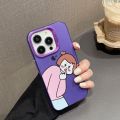 Suitable for Couples iPhone15PRO Phone Case Color Printing Electroplating New Apple 14 Protective Cover Laser 13. 