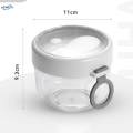 Overnight Jar Portable with Lid Spoon Yogurt Bowl for Travel white. 