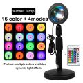 Remote Control RGB Sunset Lamp Projector 16 Colors Changing RGB | Mobile Photography Backgrounds Accessories Lighting Kit Wallpaper. 