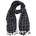 Ladies Staller check design scarves for girls, Hijab staller for women - Black. 