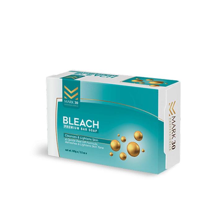 Mark 30 Bleach Soap| Soap Bar For Face And Body| Reduces Acne Scars| Brightens Skin Tone|Reduces Blemishes|Lightens Skin Colour|Deep Cleanses Pores| For All Skin Types| Reduces Discolouration| Soap Bar| Clearly Natural Transparent Glycerin Bar Soap-100g l