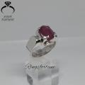 Ruby Stone Ring , 925 Sterling Silver Ruby Gemstone Ring , Yaqoot Ruby Manik Ring. 