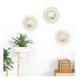 3 PCS Decorative Mirror Set Wall Decor, Sunburst Mirrors for Wall Decor Living Room, Gold Metal Wall Mirrors for Home Décor, Bedroom, Entryway. 