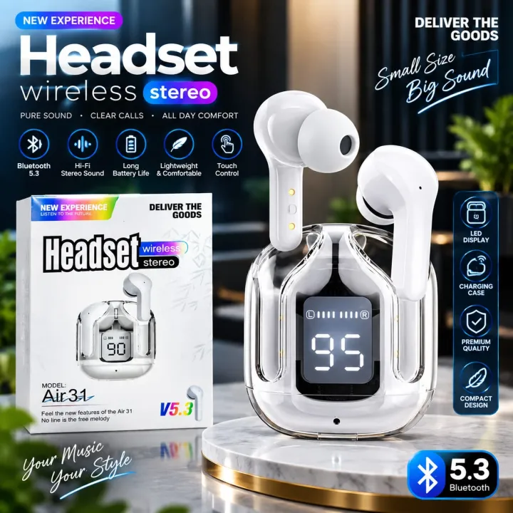 WKSHOP%20Air%2031%20Transparent%20Wireless%20Earbuds%20Bluetooth%205.3%20TWS%20Earphones%20HD%20Bass%20Touch%20Control%20Noise%20Reduction%20Gaming%20Earbuds%20Long%20Battery%20Stereo%20Sound%20Compatible%20with%20Android%20iOS%20Mobile%20Phones%20Charging%20Case%20Low%20Latency%20Handsfree%20Music%20Ear%20Buds%20-%20Image%204