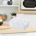 Food Storage Container 6 Compartments Partitioned Food Storage Container for Countertops Cabinets. 