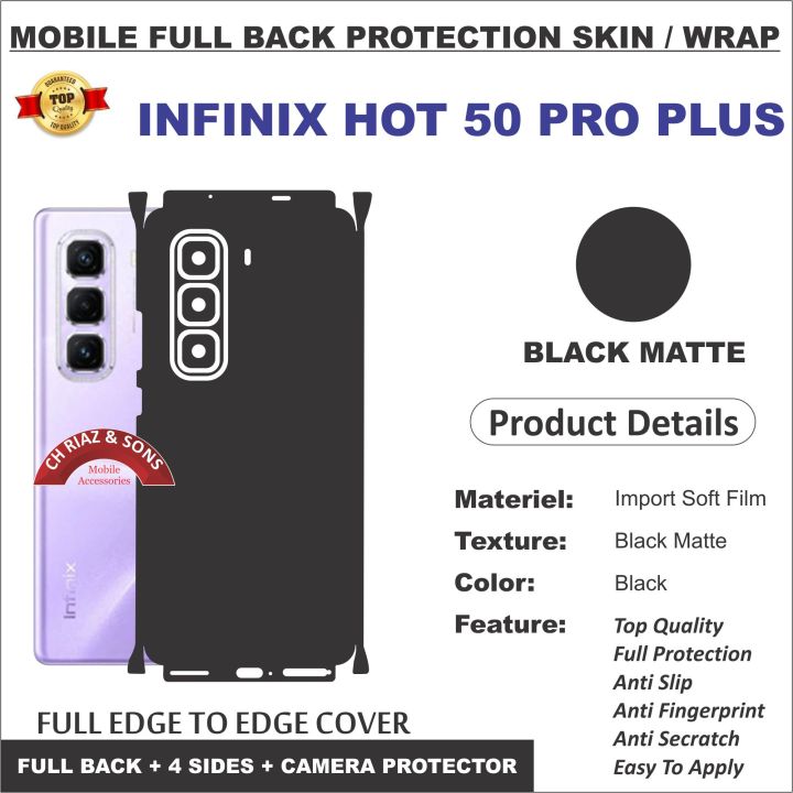 INFINIX Hot 50 Pro PLUS FULL BACK 360 premium Protection Skin Wrap full cover Premium Quality