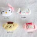 【Happier】 Cartoon Sanrio Hello Kitty Plush Brooch Cinnamoroll Melody Cute Shape Brooch Bag Pin Backpacks Pendant Decoration Accessories. 