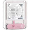 Cooling Fan | Small Desk Fan with Mist Spray, LED Night Light | Battery Operated Water Misting Fan, USB Rechargeable Portable Quiet Mini Desktop Cooling Fan for Indoor Outdoor. 