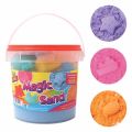 Magic Sand Jar  Magic Sand Toy Set for Kids, Molds Creative Playing Sets Include Bucket, Sand Models, Colorful (350 gm & 200g jars)). 