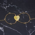2Pcs Best Friends Heart Joint Pattern Bracelets. 