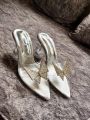 transparent butterfly heels for ladies. 