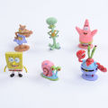 6Pcs/Set Cute Anime Figure SpongeBob Model Dolls Ornaments Home Decoration Gift. 
